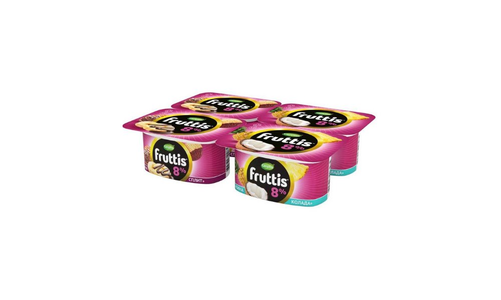 Йогурт Fruttis банан сплит пинаколада 8% 110 г