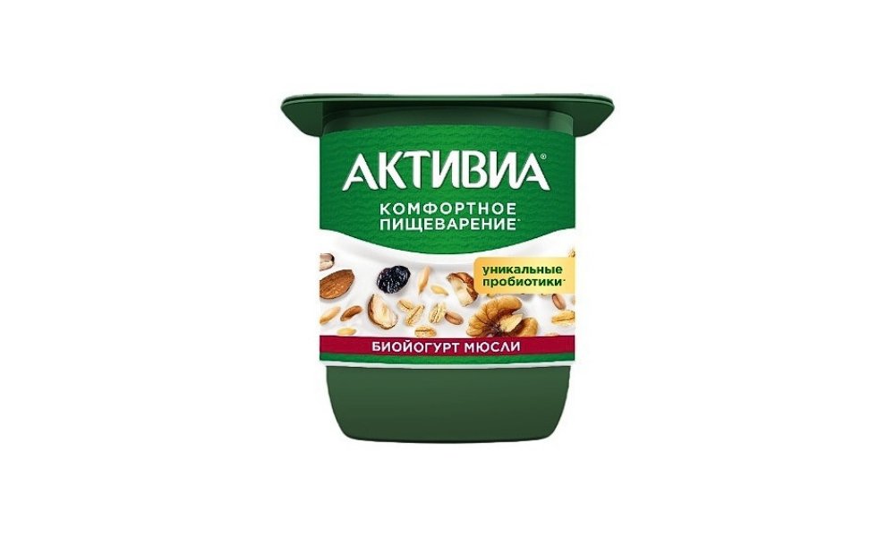 Йогурт DANONE Густой Активиа мюсли 3,1% 110г п/у