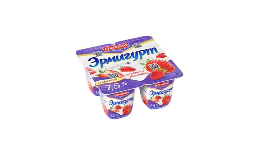 Йогурт Эрмигурт клубника земляника 0,3%100г