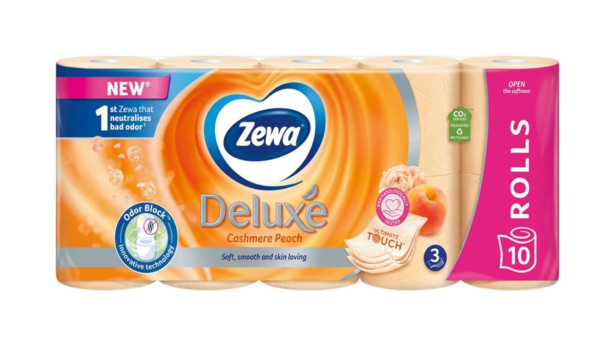 Zewa Deluxe Cashmere Peach 10rolls