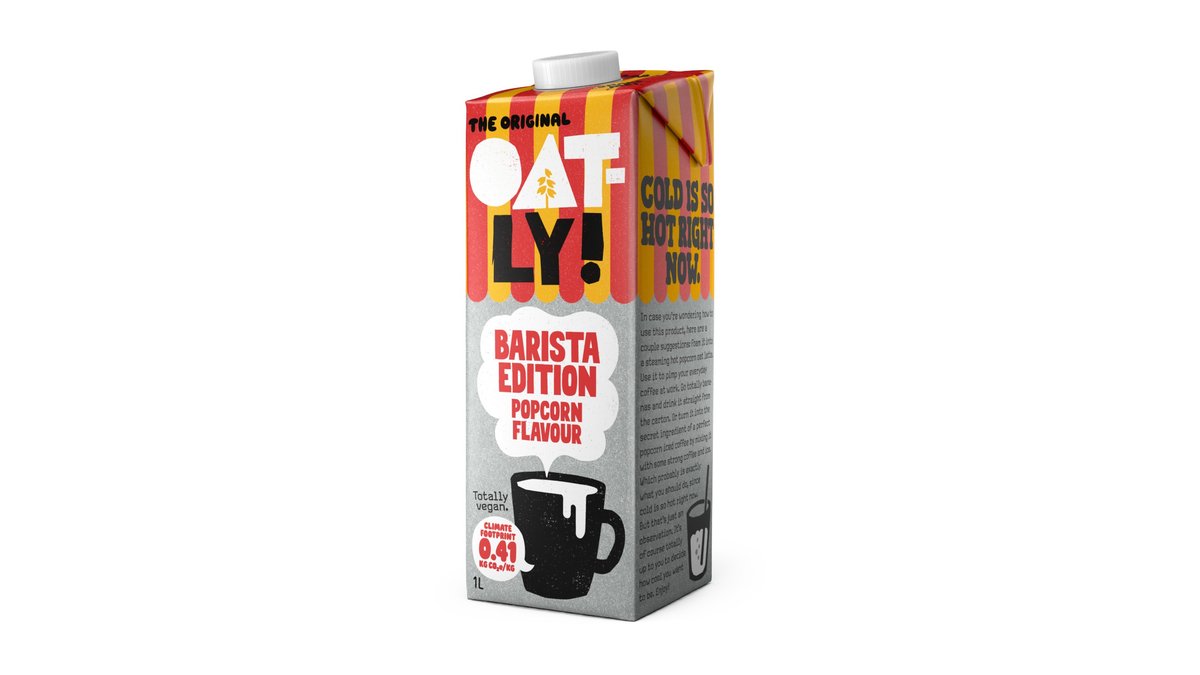 Oatly Ovsený nápoj Barista, popcorn 1 l