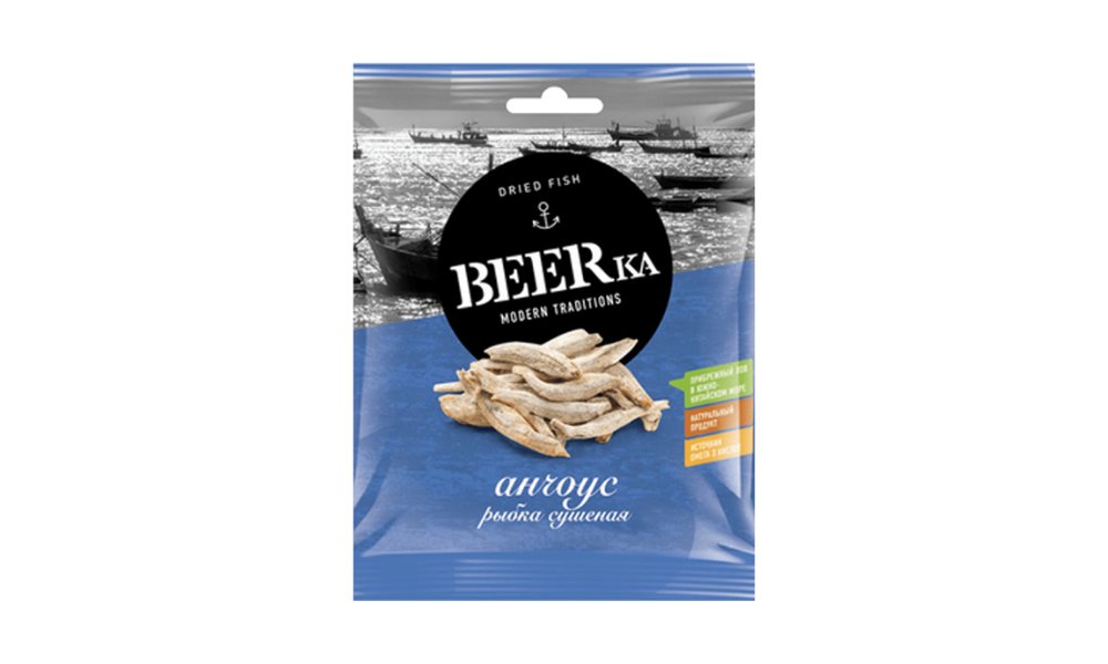 Рыбка BEERKA Анчоус сушеный 30г м/у