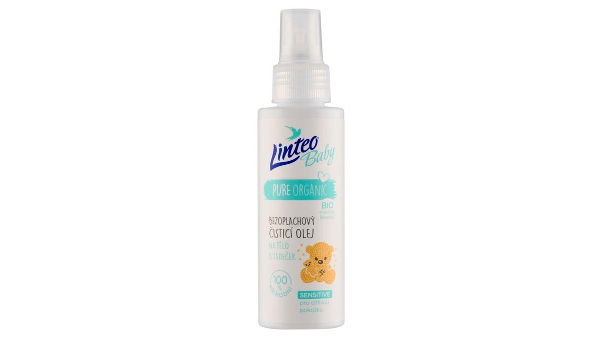 Linteo Baby dětský bezoplachový čistící olej na tělo a zadeček, 100 ml