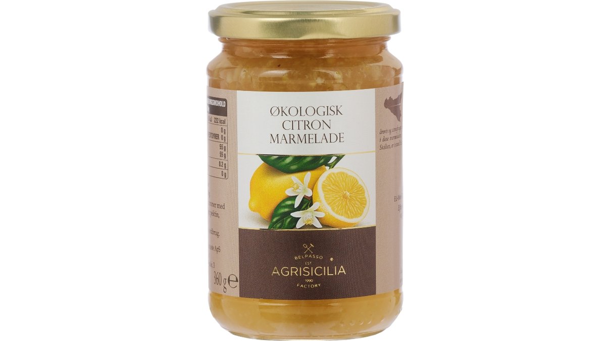 Citron/ingefær marm øko 360 g