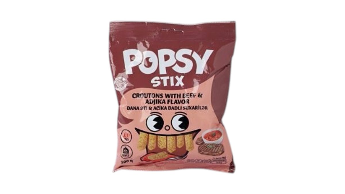 Popsy Stix Suxari Dana Ətli Acikalı 100 qr