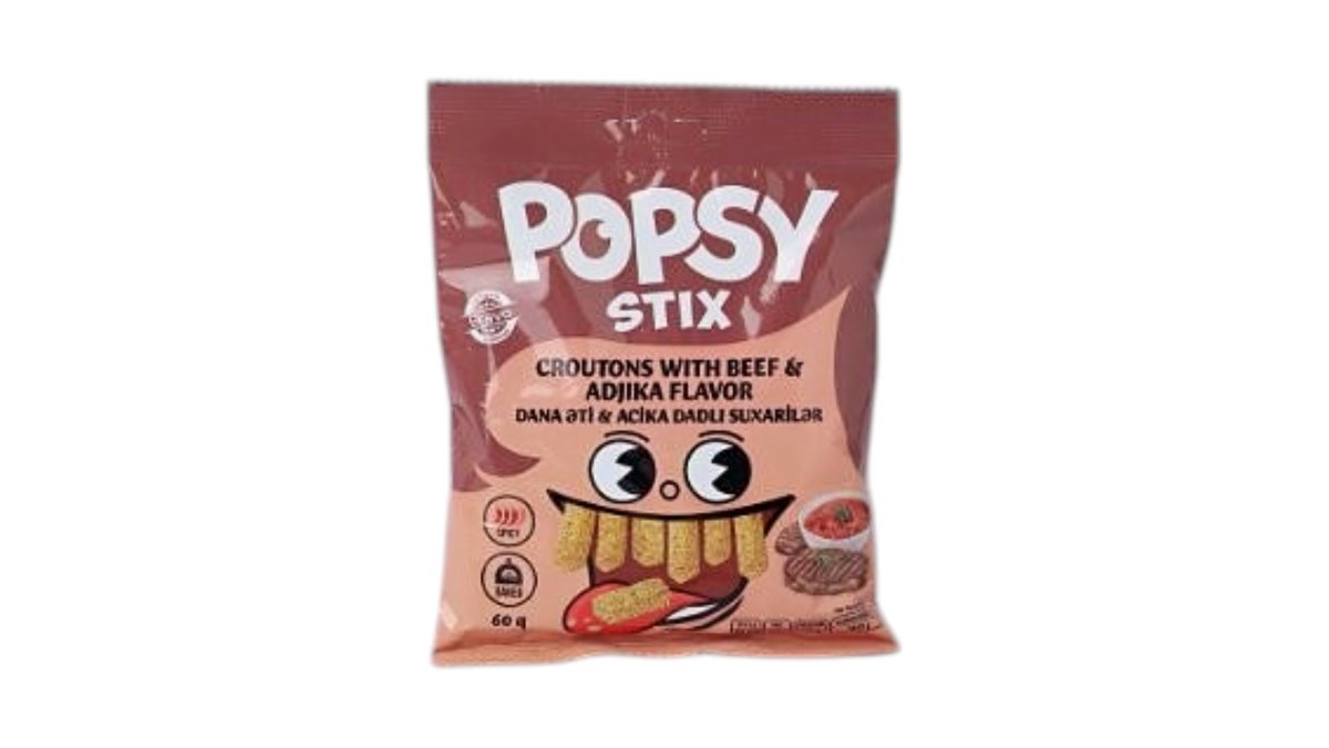 Popsy Stix Suxari Dana Əti Acikalı 60 qr