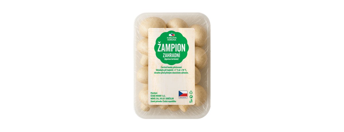 Žampiony zahradní Karlova Koruna balené
