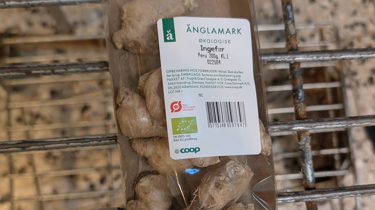 Økologisk Ingefær I Bk. 200 G.