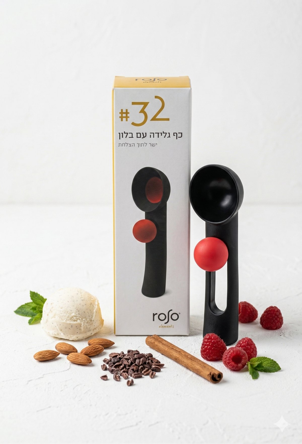 כף גלידה עם בלון