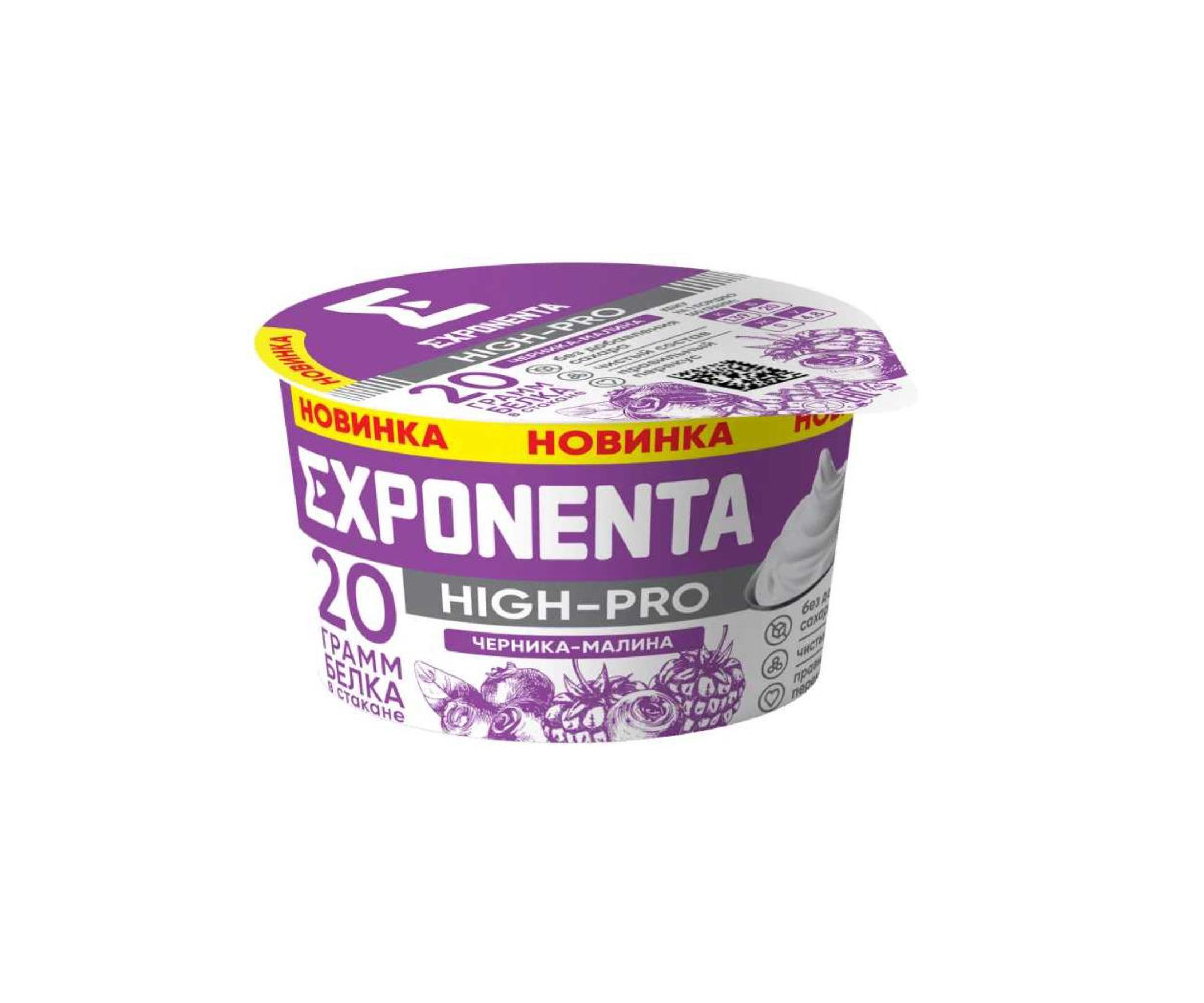 Продукт кисломол Exponenta high-pro черника малина 160г