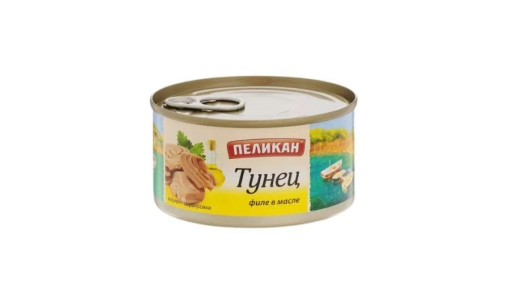 Тунец Пеликан скипджек филе в масле 185 г