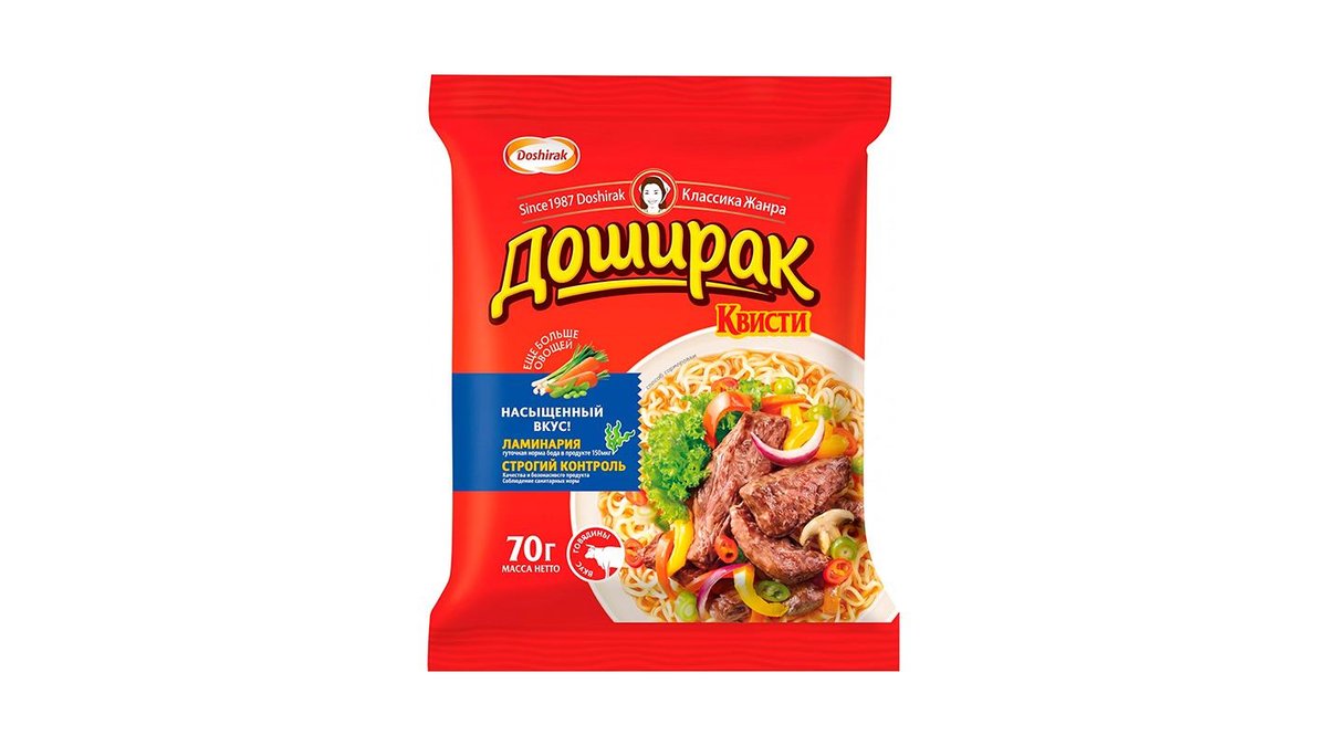 Лапша Доширак Квисти со вкусом говядины 60 г