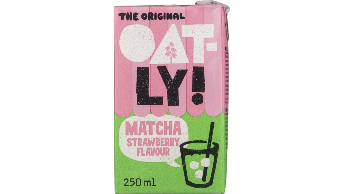 Oatly havredrik matcha jordbær 250 ml