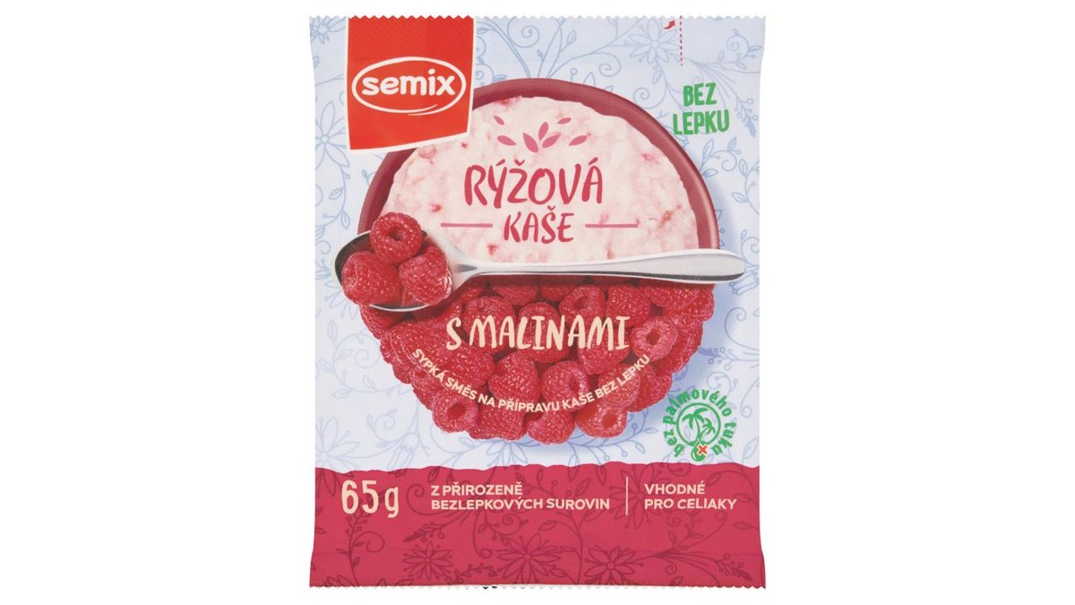 Semix Rýžová kaše s malinami 65g