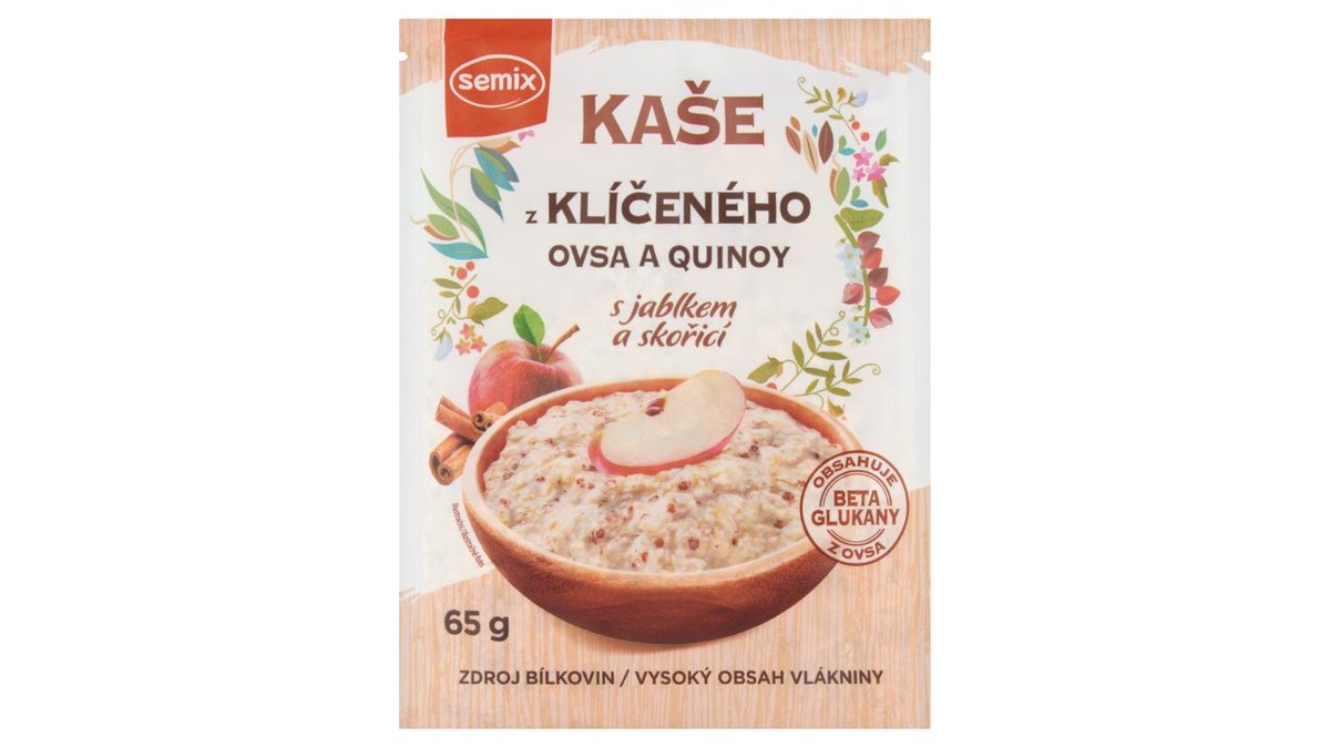 Semix Kaše z klíčeného ovsa a quinoy s jablkem a skořicí 65g