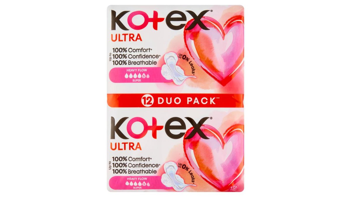Kotex Ultra Super dámské hygienické vložky 12 ks
