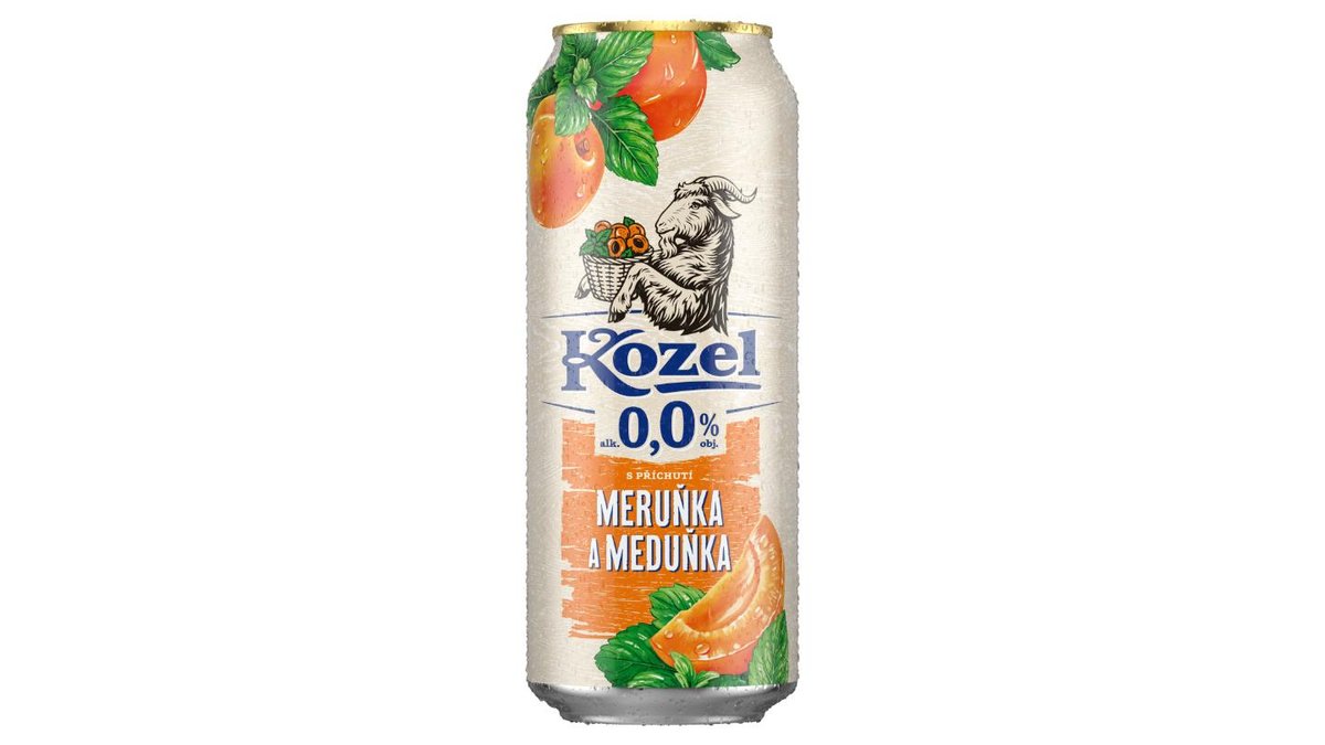 Velkopopovický Kozel S příchutí meruňka a meduňka 0,5l