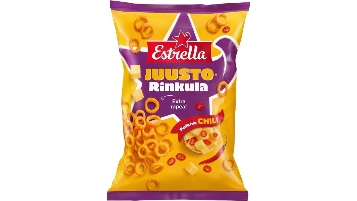 Estrella Juusto Rinkula Potkiva Chili 200g