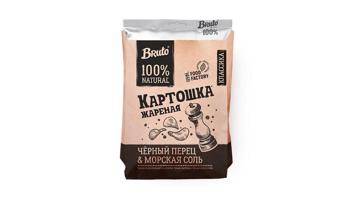 Чипсы Bruto Classic перец черный 120 г