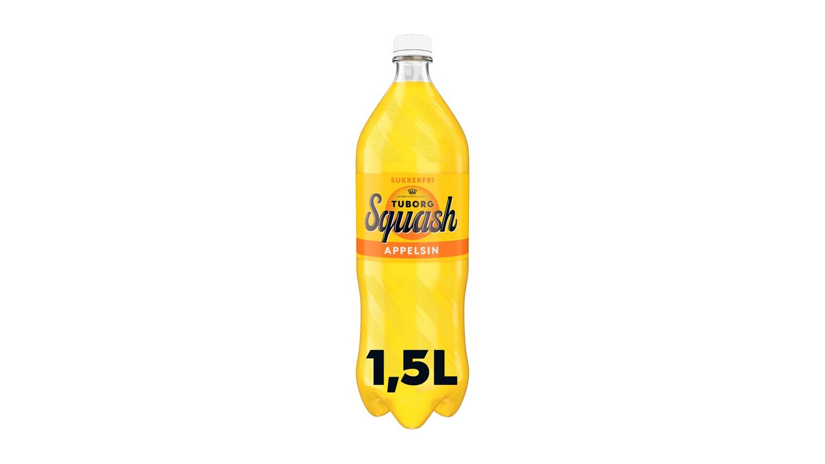 Tuborg Squash Appelsin Sukkerfri 1,5 l