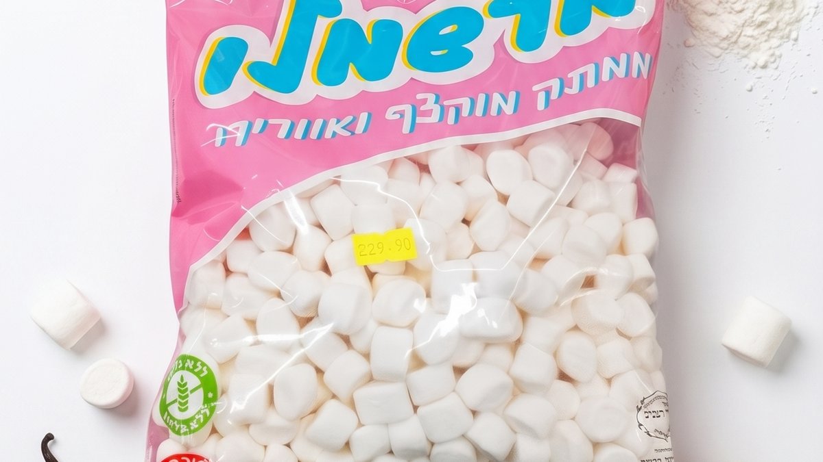 מרשמלו בטעם וניל בצבע לבן