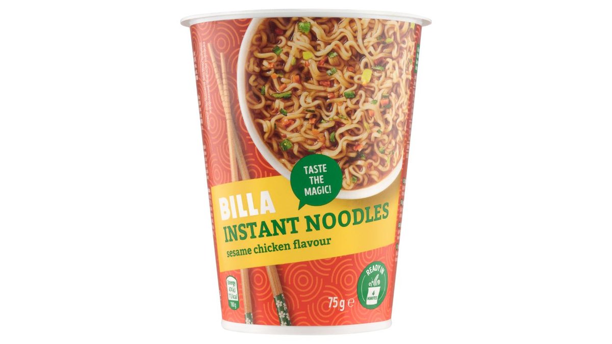 BILLA Instantní nudle s příchutí sezamové kuře 75g