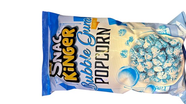 Snac Kinger Bubble Gum Popcorn Blue, 80 g