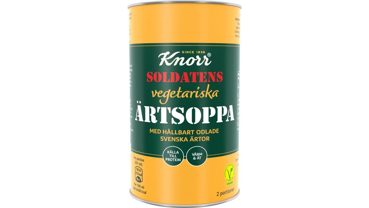 Knorr Ärtsoppa Vegetarisk Soldatens, 530 g