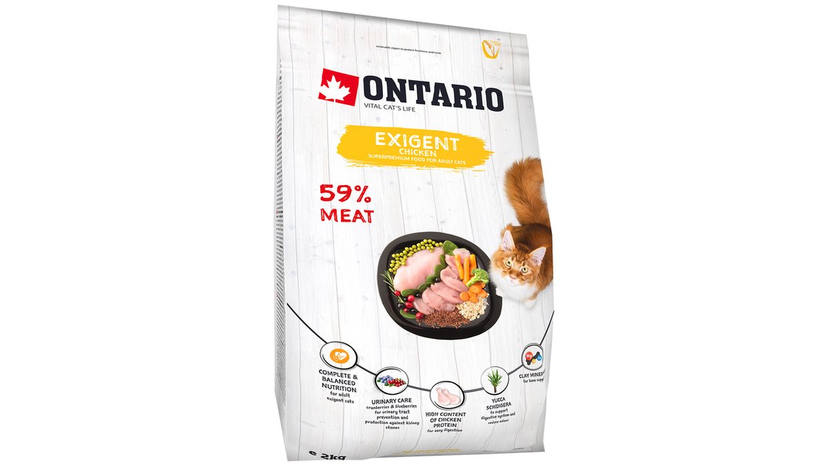 Ontario Krmivo Cat Exigent 2 kg