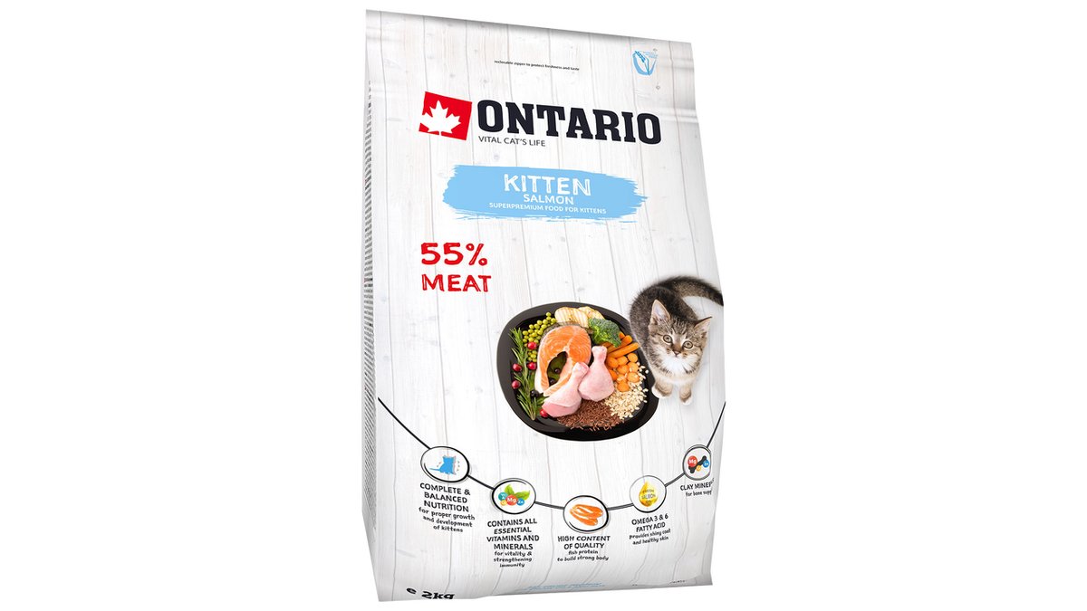Ontario Krmivo Kitten Salmon 2 kg