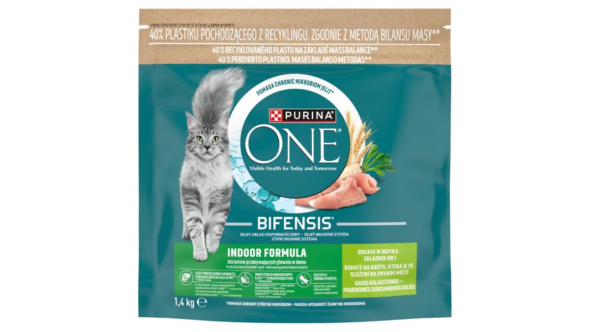 Purina ONE Bifensis Indoor granule pro kočky krůta 1,4kg