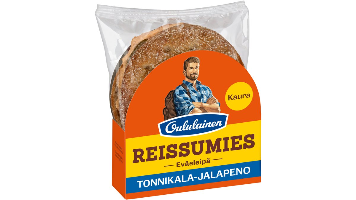 Oululainen Reissumies Eväsleipä kaura tonnikala-jalapeno 145g