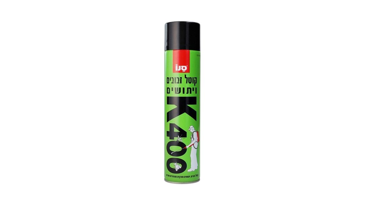 קוטל יתושים וזבובים סנו K400 - תרסיס הדברה חזק נגד מעופפים וברחשים 🦟🚫 | טמבוריה בשפירא