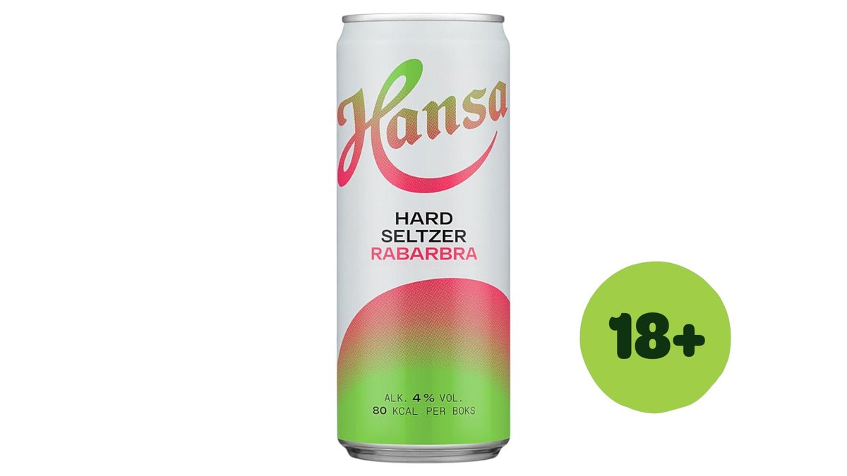 Hansa Hard Seltzer Rabarbra 4%, 330 ml