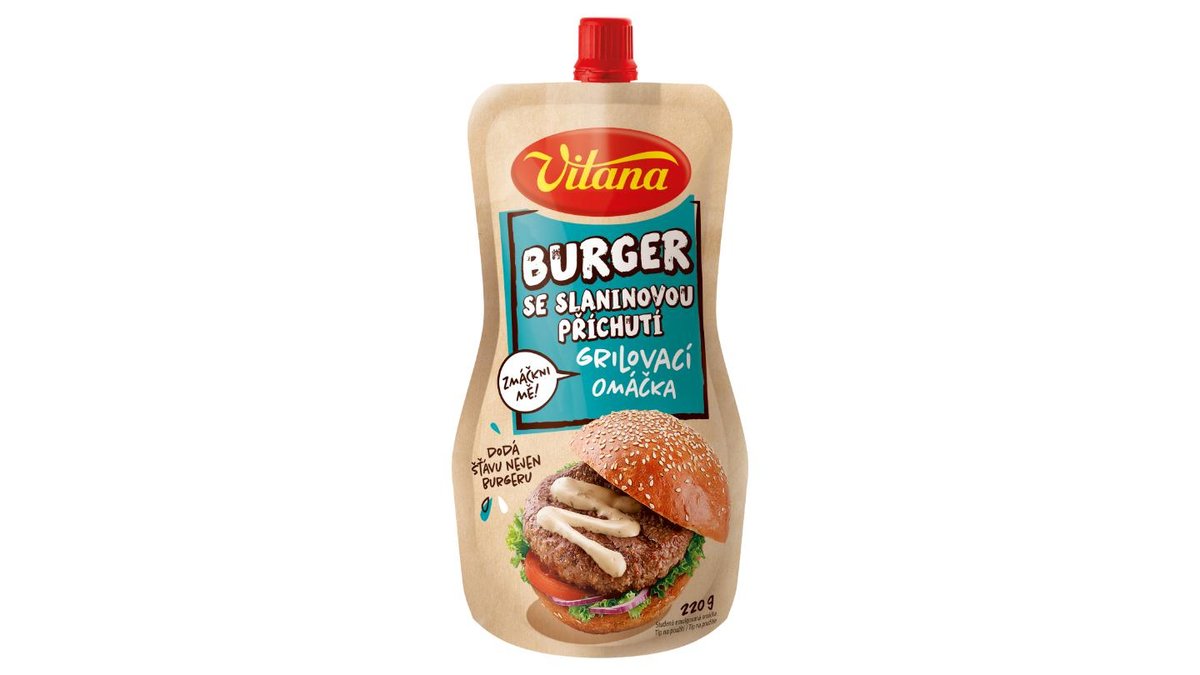 Vitana Burger se slaninovou příchutí grilovací omáčka 220g