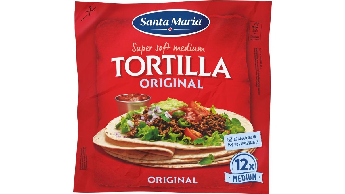 Santa Maria Tortilla Original Medium, 12-pack