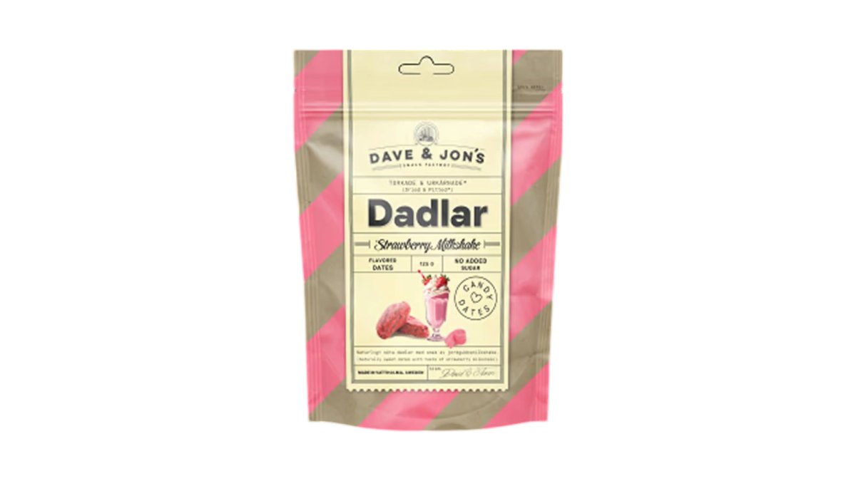 Dave&Jons dattel Strawberry Milkshake 125g
