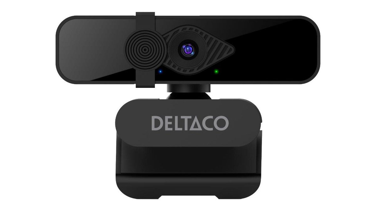 Deltaco 360° kääntyvä 2K QHD -verkkokamera
