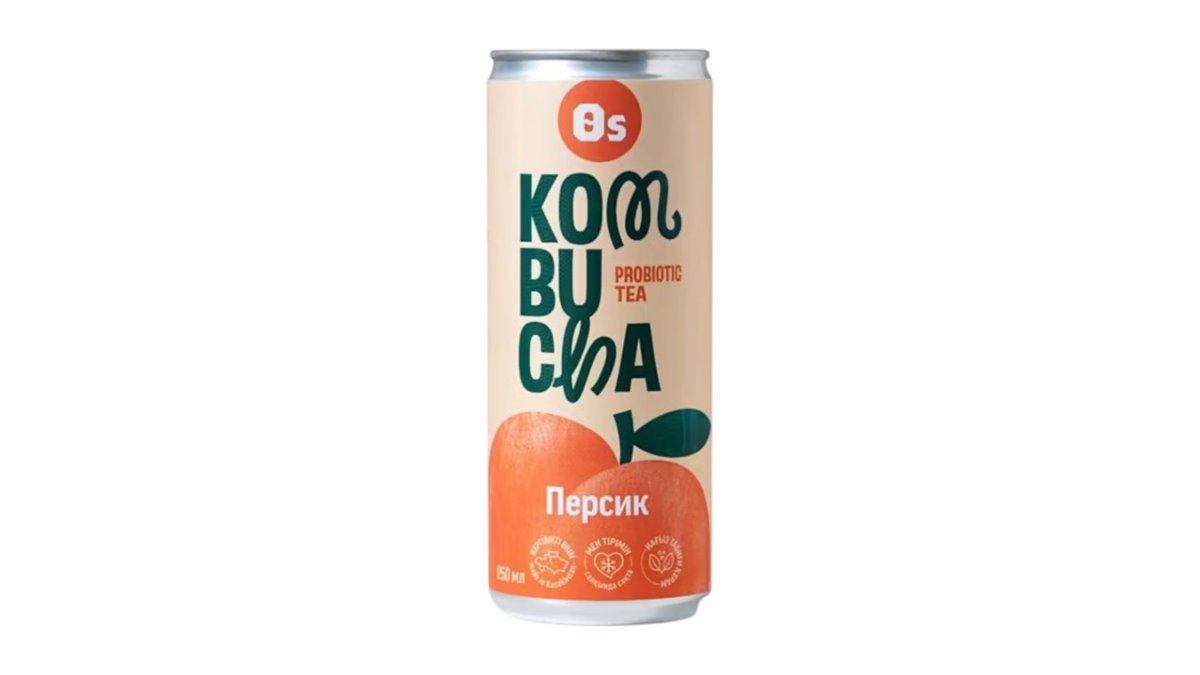 Напиток OS KOMBUCHA Персик 250мл ж/б