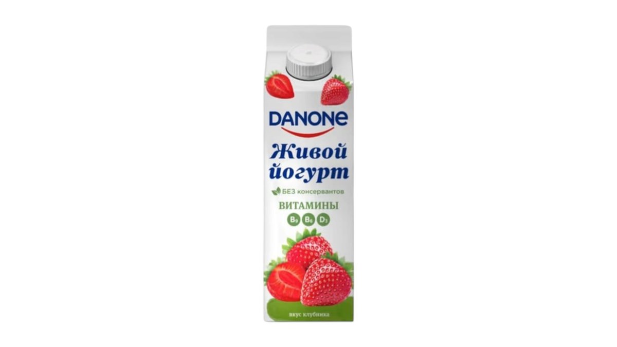 ** Danone Йогурт питьевой Клубника 850г