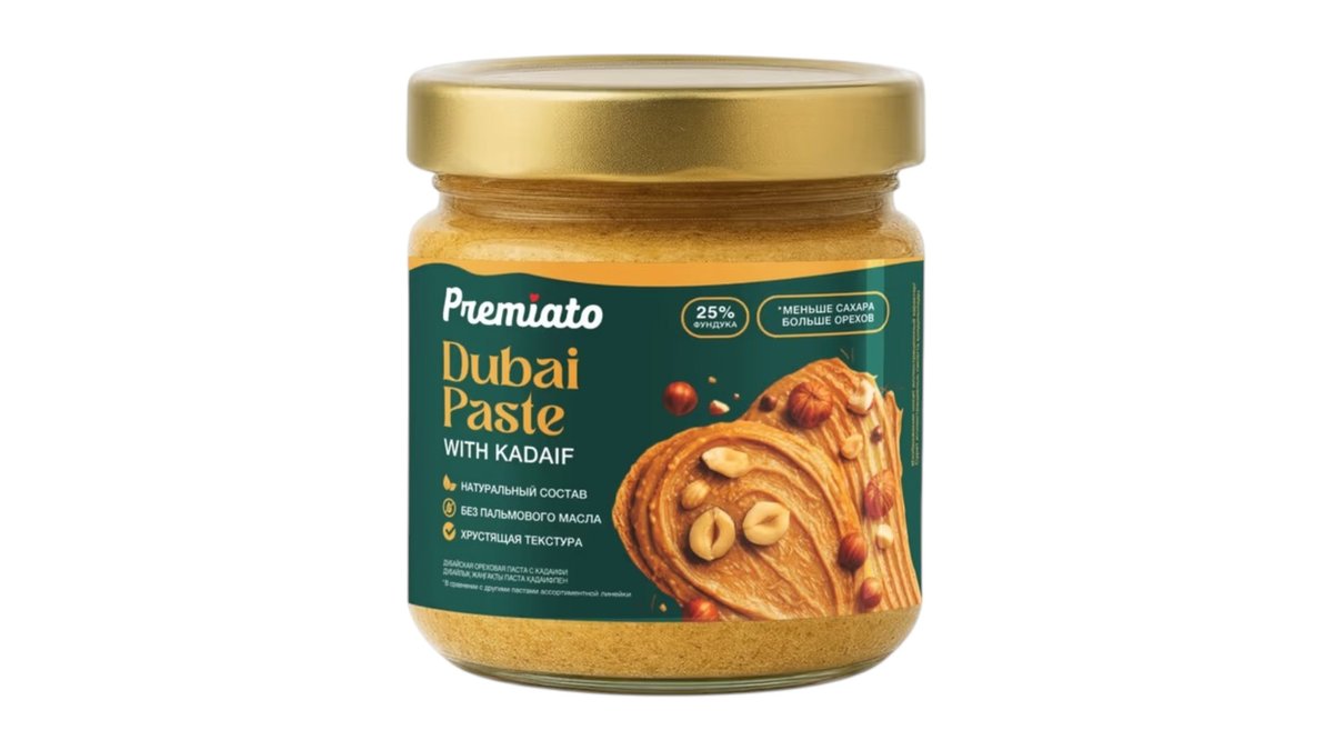 ** Premiato Ореховая паста Dubai с кадаифи 180г