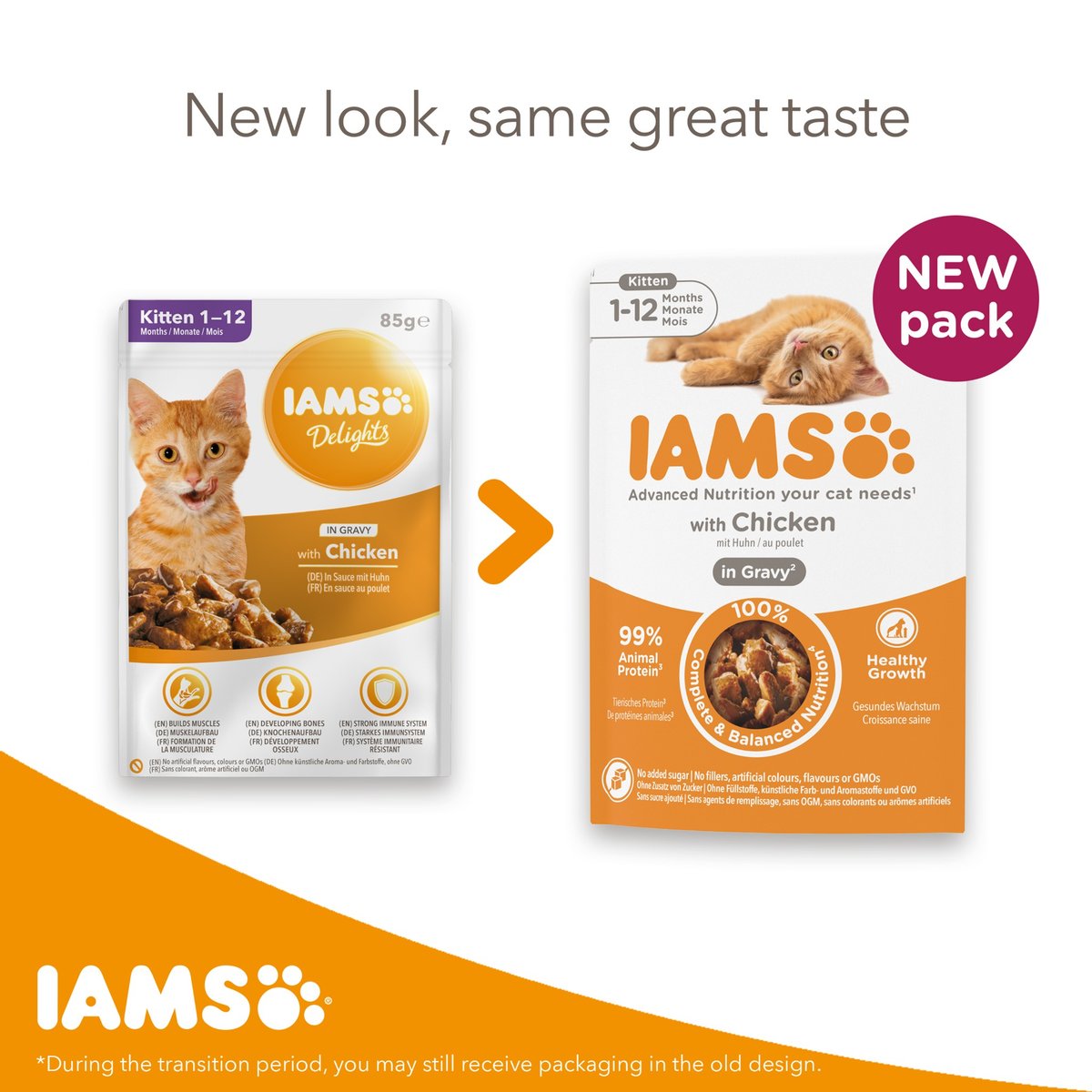 Iams Kitten With Chicken In Gravy 85gr