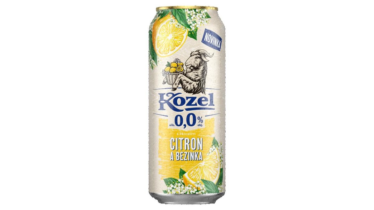 Velkopopovický Kozel S příchutí citron a bezinka 0,5l