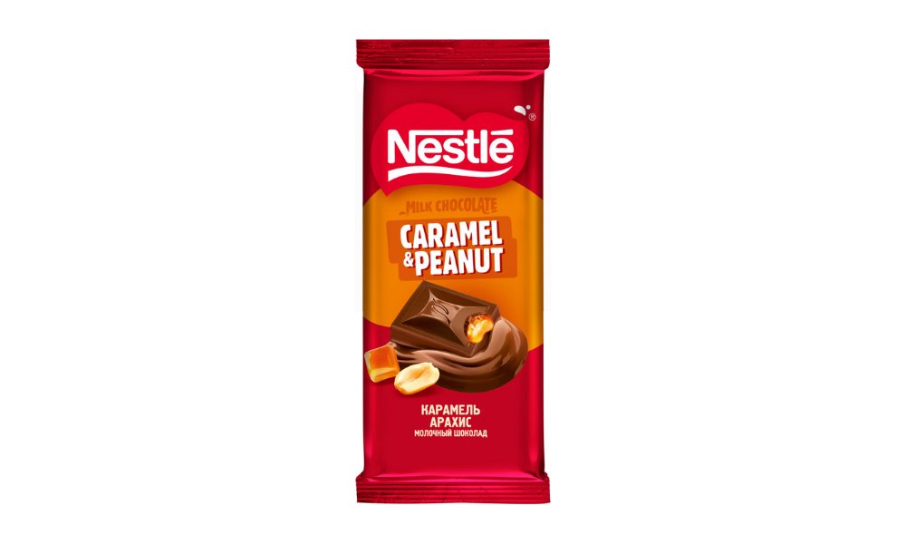 Шоколад NESTLE Молочный Карамель и арахис 75г