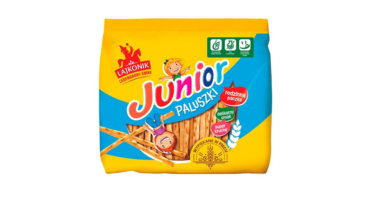 Lajkonik Junior Paluszki o smaku waniliowym 280 g