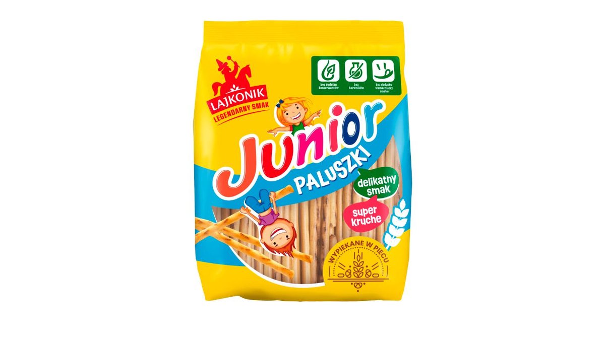 Lajkonik Junior Paluszki o smaku waniliowym 180 g