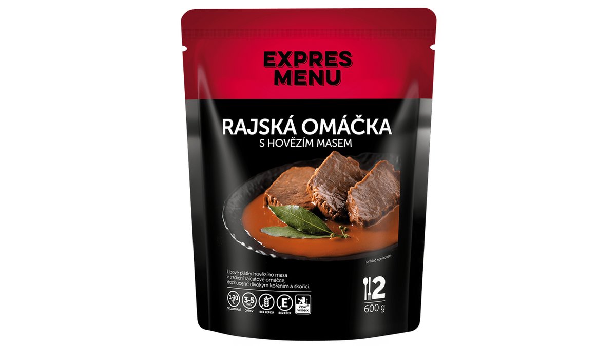 EXPRES MENU Rajská omáčka s hovězím masem 2 porce 610 g