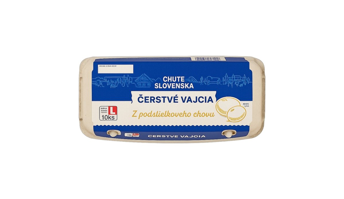 CHUTE SLOVENSKA Podstieľkové vajcia L 10ks