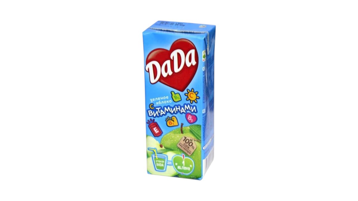 Сок DaDa зеленое яблоко 0,2 л