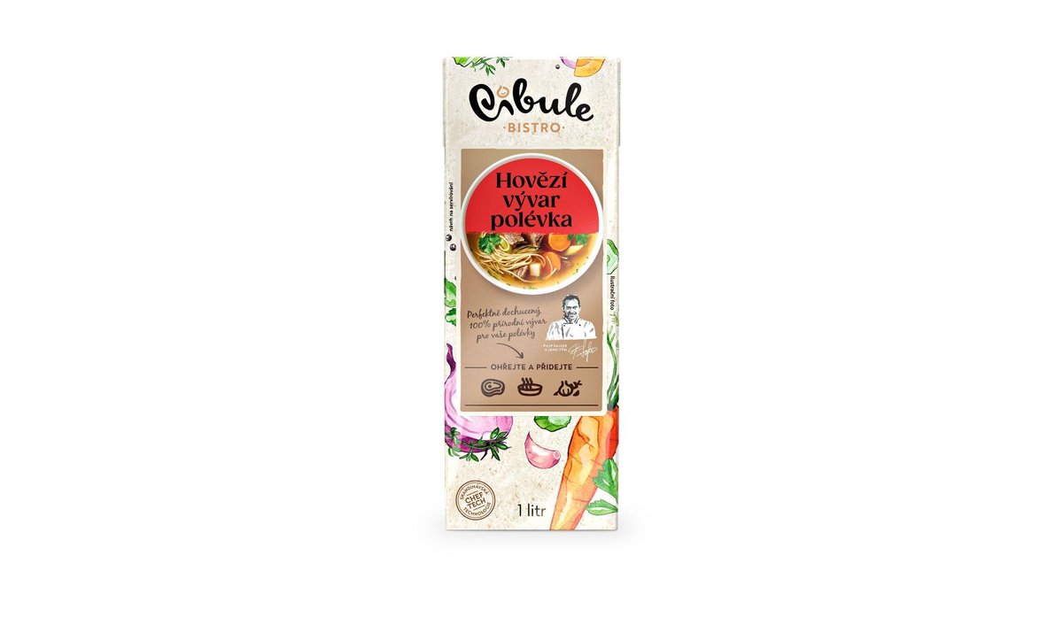 Cibule Bistro Hovězí vývar jako polévka 1 l